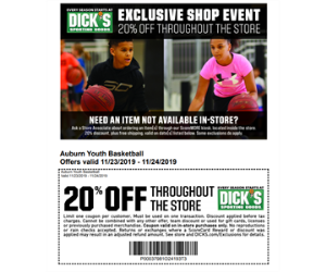 Dicks Sporting Goods AYBA Discount Weekend